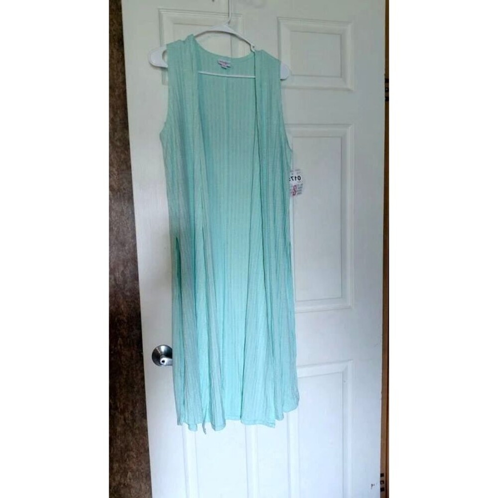 LuLaRoe Joy Mint Green Cardigan Duster vest-S
